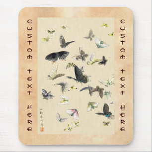 Mousepad Rolo japonês legal da borboleta do ukiyo-e do