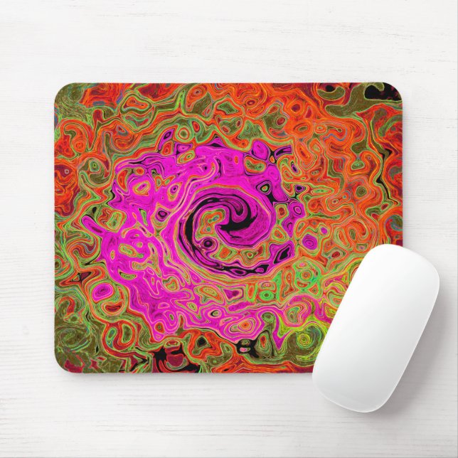 Mousepad Rolo Líquido Retro-Líquido do Abstrato do Groovk R (Com mouse)