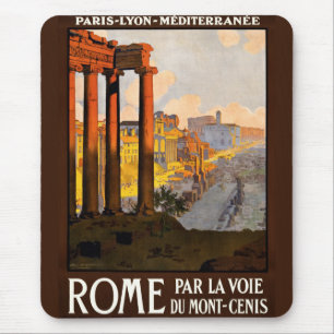 Mousepad Roma no poster de viagens 1920 de Voie do La da