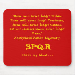 Mousepad "Roma nunca esquecerá…", Mousepad, vermelho