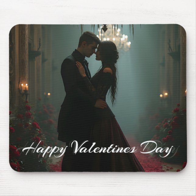 Mousepad Romance no Rose Hall para o Dia dos Namorados (Frente)