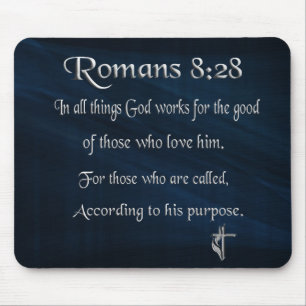 Mousepad Romanos 8:28 Cristão