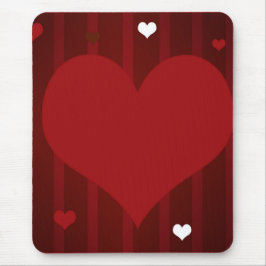 Mousepad Romântico Vermelho e Branco me amam Namorados card