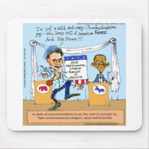 Mousepad Romney Tenta Zingers em Obama Engraçados Presentes