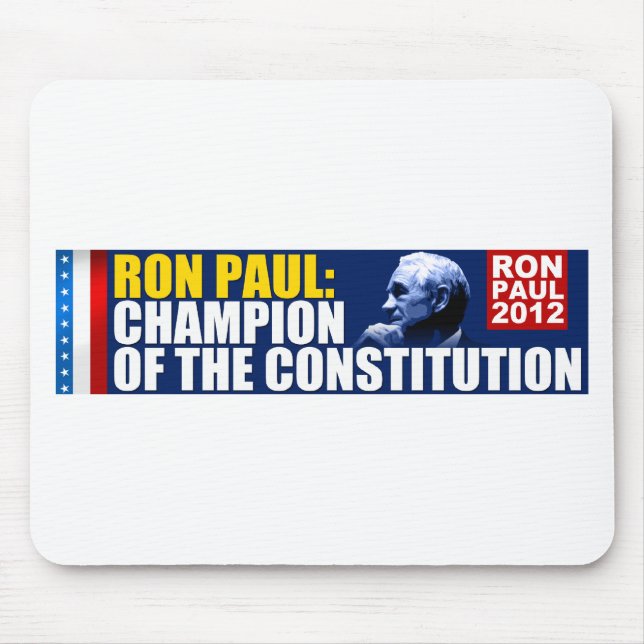 Mousepad Ron Paul: Campeão da constituição (Frente)