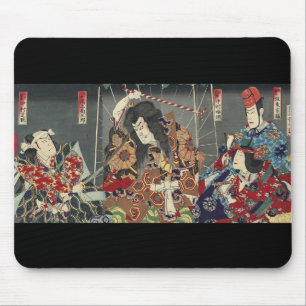 Mousepad ronin knight japanese ukiyo-e samurai warrior