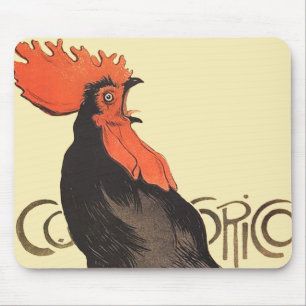 Mousepad Rooster Steinlen Cocorico Arte Francesa