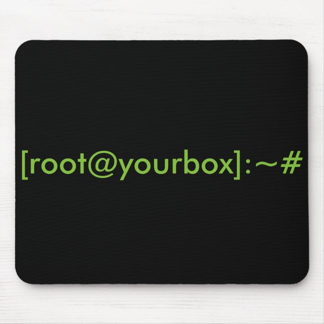 Mousepad [root@yourbox]: tapete do rato do ~# (Frente)