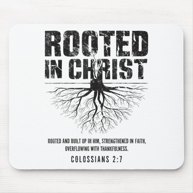 Mousepad Rooted In Christ Christian Nge Bible Verse Colossi (Frente)