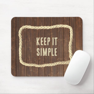 Mousepad Rope Frame On Teak Wood Com Cotação