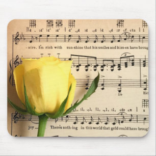 Mousepad Rosa Amarelo de Folha