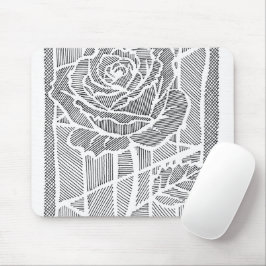 Mousepad Rosa Arte Geométrica em Linha Tapete de Mouse Botâ