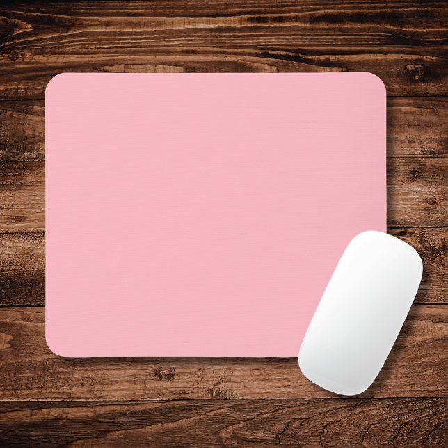 Mousepad Rosa Bege Tendência Cor Sólida | Clássico Elegante (Criador carregado)
