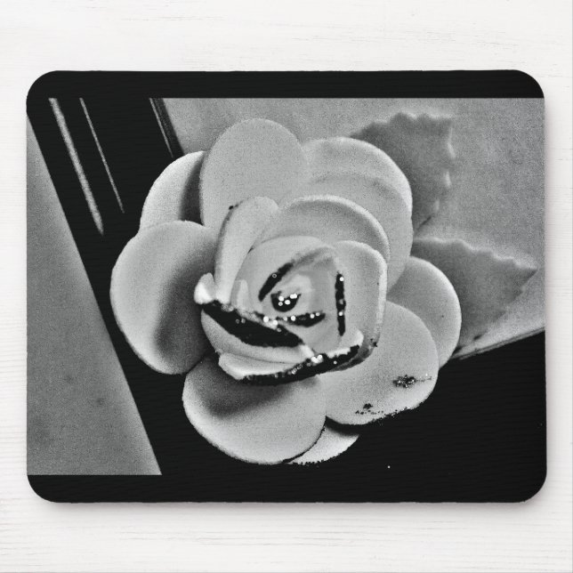 Mousepad Rosa branca (Frente)