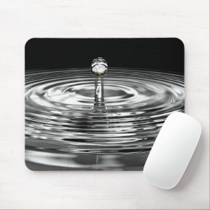 Mousepad Rosa branca na gota d'água