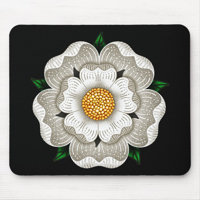 Mousepad Rosa branco de York (Frente)