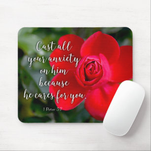 Mousepad Rosa - Conserte toda a sua Bíblia de ansiedade cri