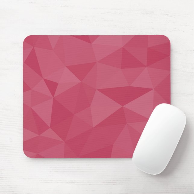 Mousepad Rosa cor-de-rosa claro, malha geométrica (Com mouse)