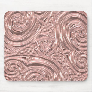Mousepad Rosa cor-de-rosa elegante arte vitoriana nouveau