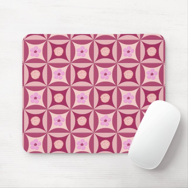 Mousepad Rosa da LuaStone e Flor de Cereja na Porta (Com mouse)