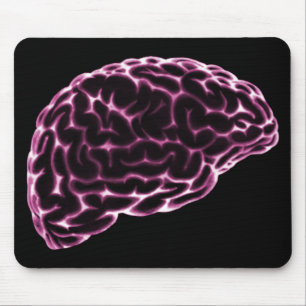 MOUSEPAD ROSA DA OPINIÃO LATERAL DO CÉREBRO DO RAIO X