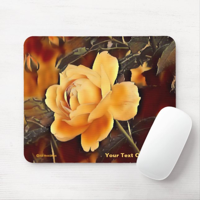Mousepad Rosa de chama (Com mouse)
