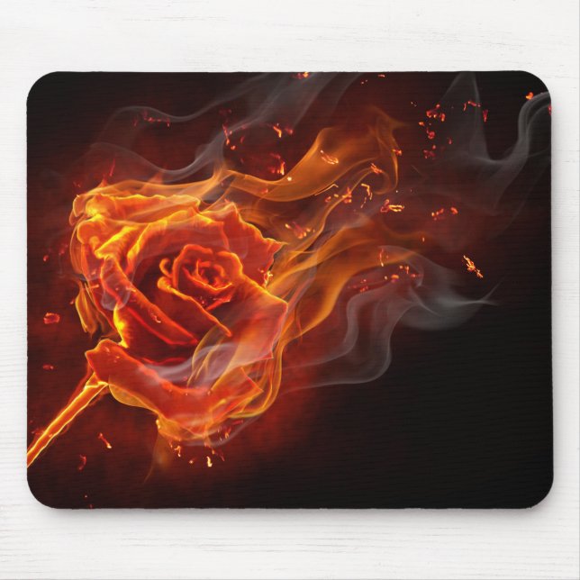 Mousepad Rosa de gravação (Frente)