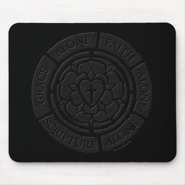 Mousepad Rosa de Lutero de Pedra Envelhecida (Frente)