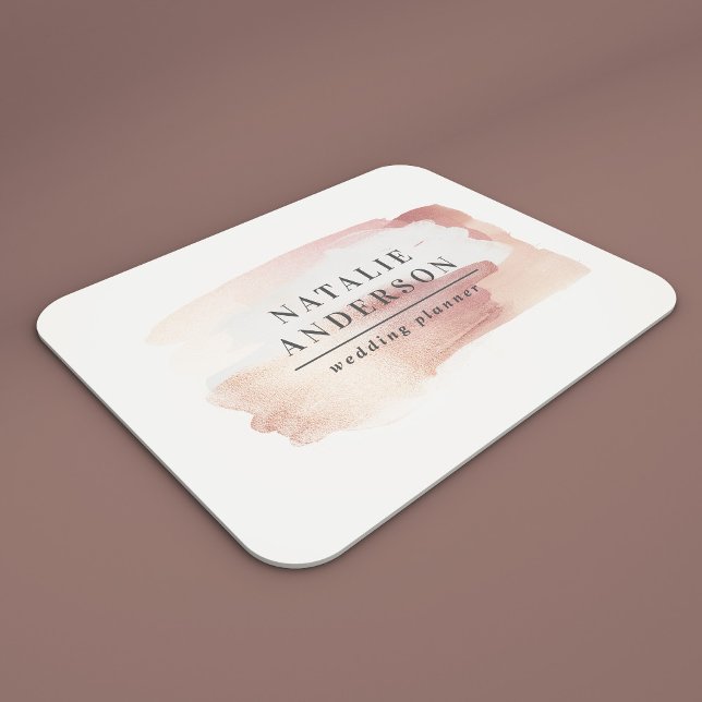 Mousepad Rosa de ouro, na moda, branco, elegante (Criador carregado)