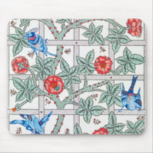Mousepad Rosa de subida e Pássaro pequeno, William Morris