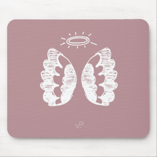 Mousepad rosa do anjo do tapete do rato