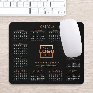 Mousepad Rosa do Calendário do Logotipo Comercial Personal