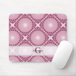 Mousepad Rosa Dot Dusky Radiante Monogramado Mandala