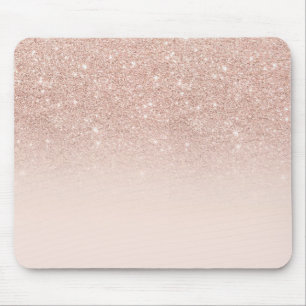 Mousepad Rosa Dourado brilho Personalize com seu nome Rosa