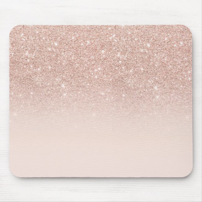 Mousepad Rosa Dourado brilho Personalize com seu nome Rosa (Frente)