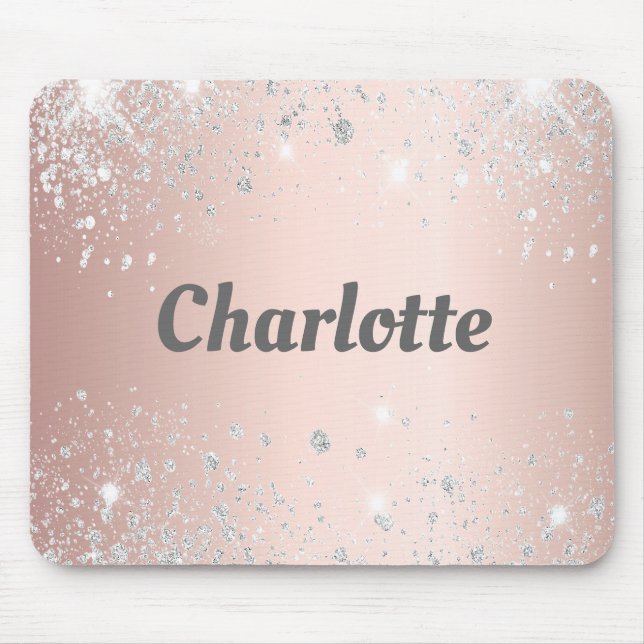 Mousepad Rosa dourado dourado dourado dourado dourado doura (Frente)