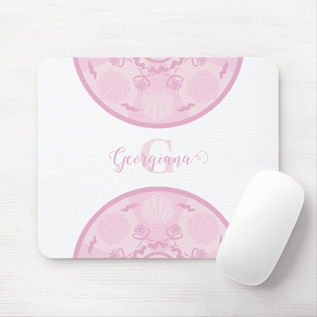 Mousepad Rosa Dusky Personalizado Grande Milênio Mandala (Com mouse)