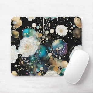 Mousepad Rosa E Abstrato de Bolhas