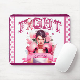Mousepad Rosa e Bonito Câncer de Mama Floral