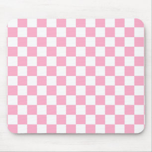 Mousepad Rosa e Branco verificados