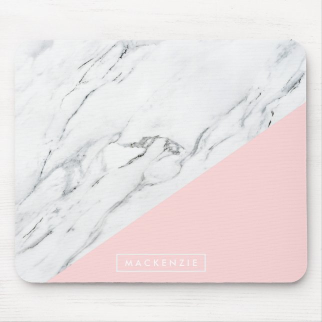 Mousepad Rosa e Marble (Frente)