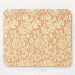 Mousepad Rosa e Rosa por William Morris, Flores Vintage