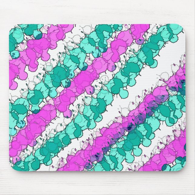 Mousepad Rosa e Salpico Desgastado Teal (Frente)