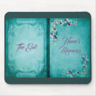 Mousepad rosa floral vitoriano elegante