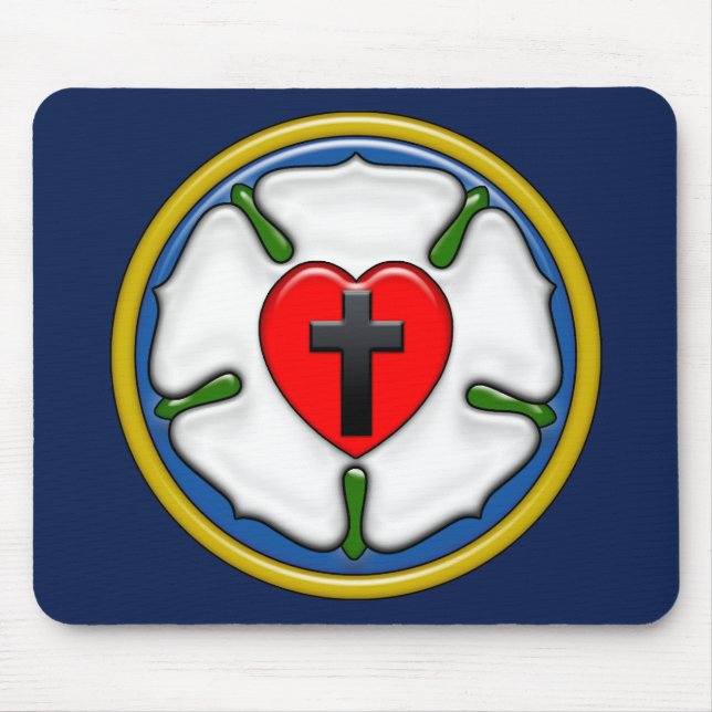 Mousepad Rosa Lutero Embossed-Look (Frente)