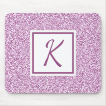 Mousepad Rosa Monograma Personalizado