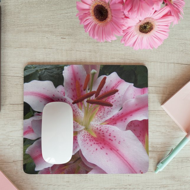 Mousepad Rosa Oriental Lily Floral (In Situ)