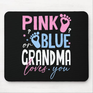Mousepad Rosa ou azul a vovó ama o novo revelação de gênero