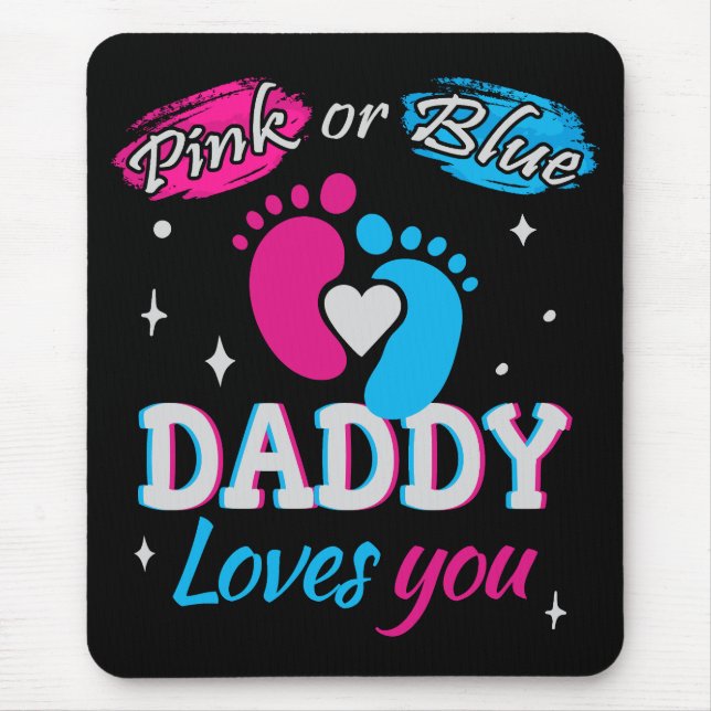 Mousepad Rosa ou Azul, Pai te ama (Frente)