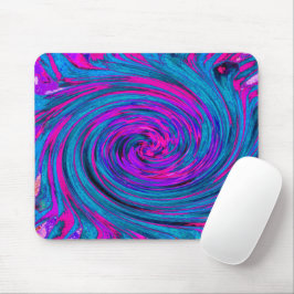Mousepad Rosa Quente Legal, Roxo e Azul Abstrato Retro